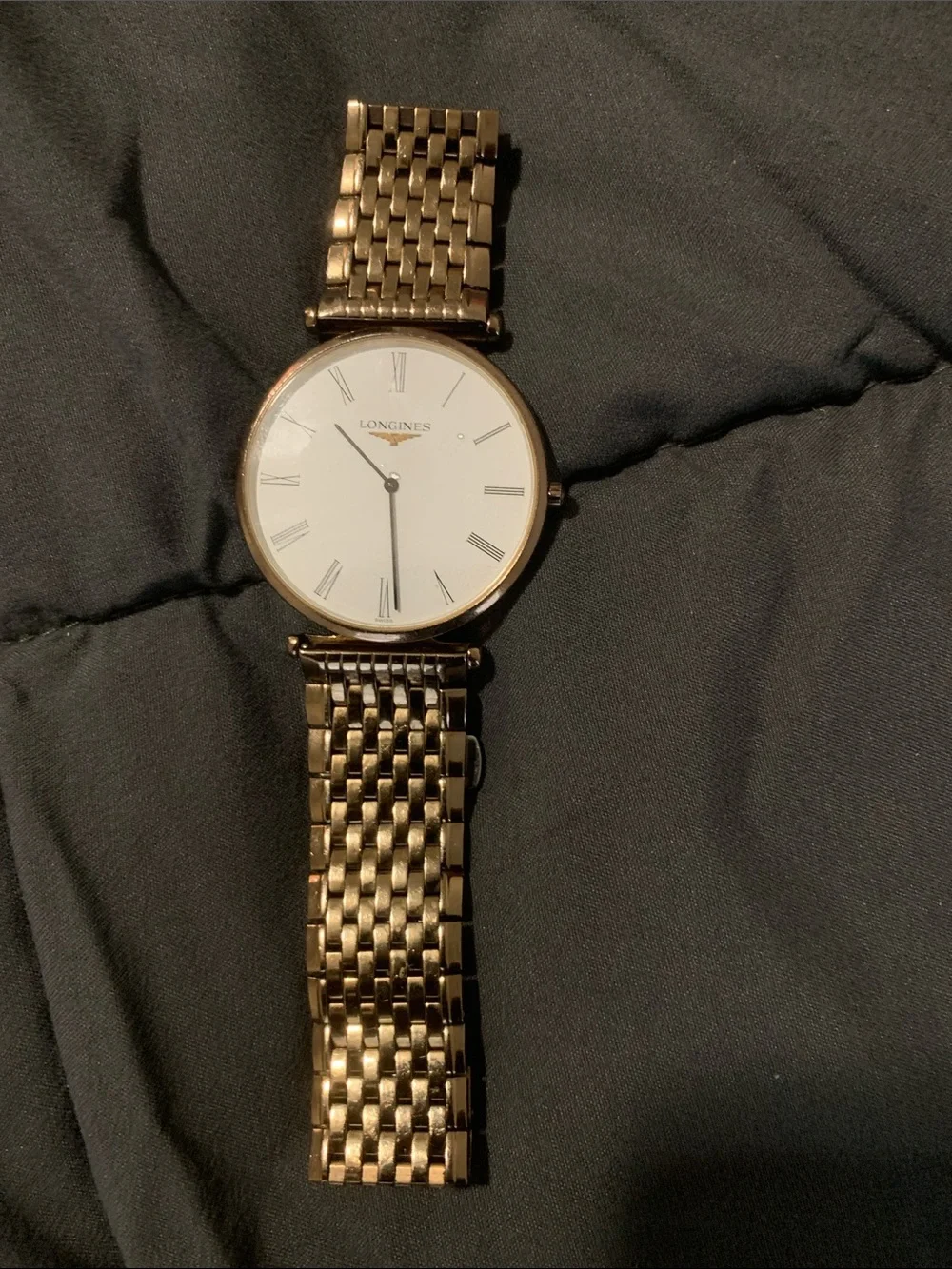 Longines Rose Gold Men's Dress Watch with White Dial